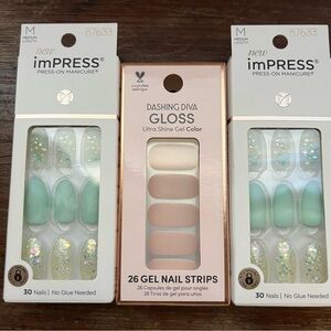 KISS impress and dashing diva press on nails | at home hassle free manicure sets